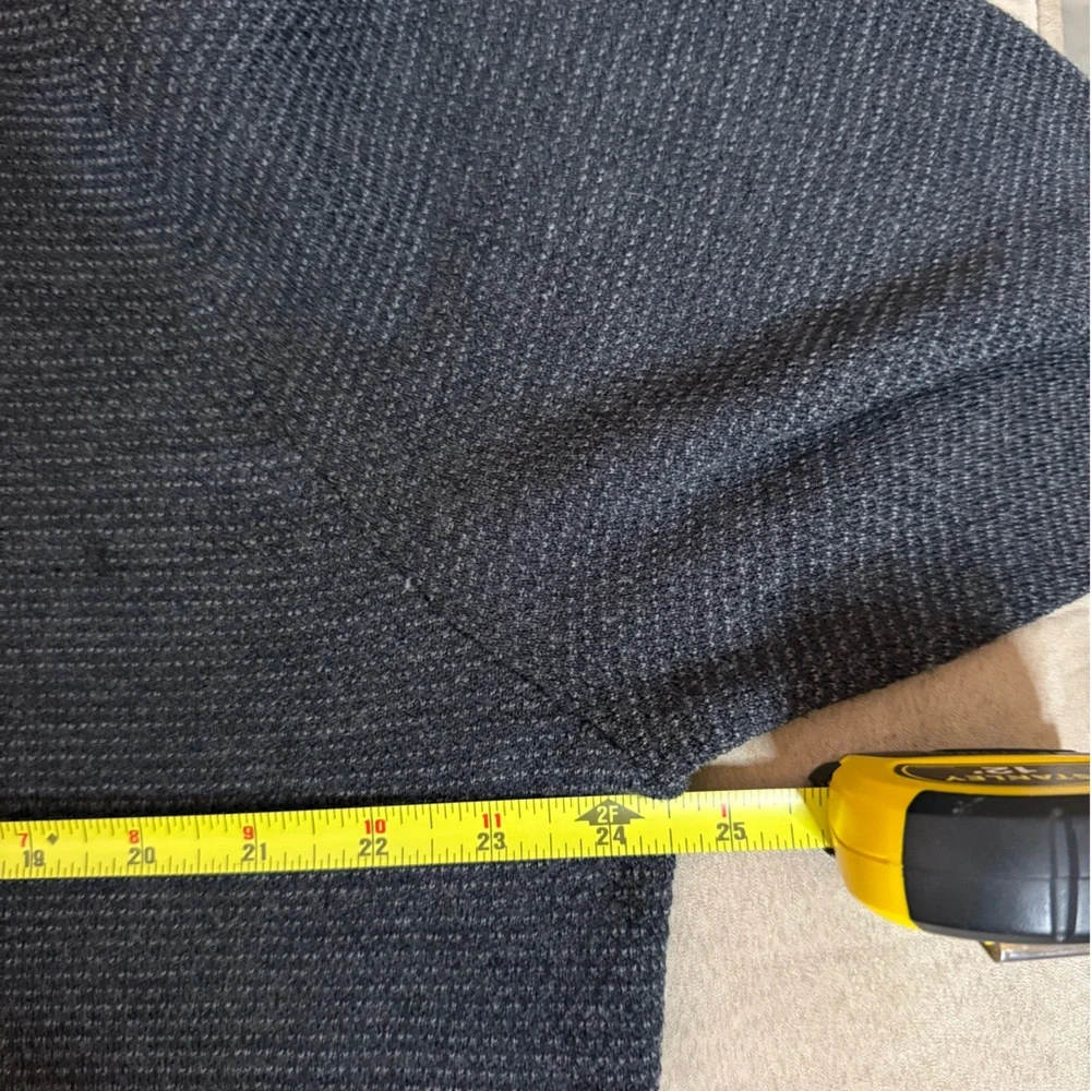 POLO Ralph Lauren Merino Wool Charcoal Grey Quarter Zip Sweater Mens XL